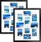 Black 10 Opening 4x6 Picture Frames Collage Set of 2, 18x22.5 Wall Frame with White Mat Display Ten 4 by 6 Inch Photos